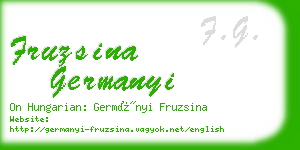 fruzsina germanyi business card